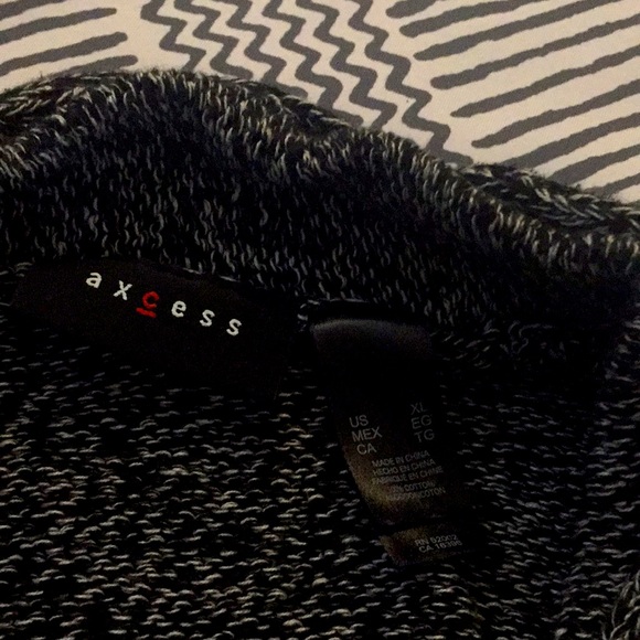 Heavy black and white open cardigan - Picture 6 of 6